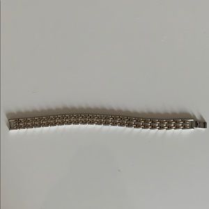 Silver and Gold Magnetic Bracelet. 8.75in length